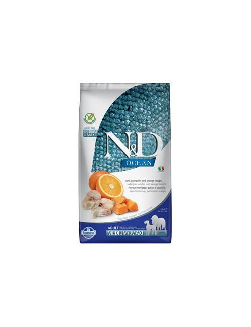 N&D OCEAN DOG GF Adult M/L Codfish&Pumpkin&Orang 2,5kg