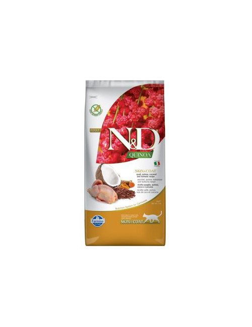 N&D GF Quinoa CAT Skin&Coat Quail & Coconut 5kg