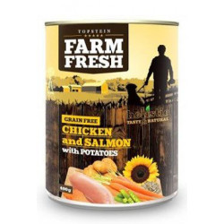 Farm Fresh Dog Chicken&Salmon with Potatoes 800g konzerva