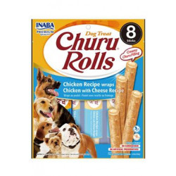 Churu Dog 8x12g Rolls Chicken with Cheese wraps