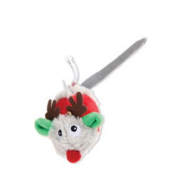 Hračka kočka GiGwi Melody vánoční myška se zvukem
