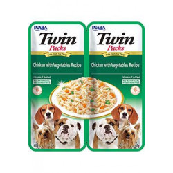 Churu Dog Twin Packs Chick & Veg. in Broth 80g
