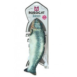 Hračka kočka Robocat Fish losos madnip, USB 30cm