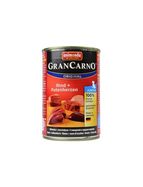 Animonda GRANCARNO konz. JUNIOR hov/krůt srdce 400g