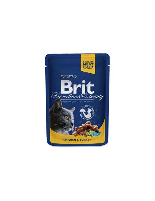 Brit Premium Cat kapsa with Chicken & Turkey 100g