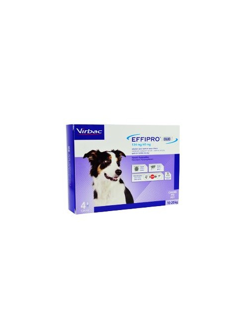 Effipro DUO Dog M 10-20kg 134/40 mg, 4x1,34ml